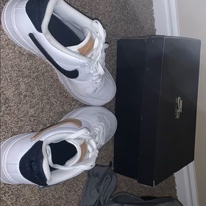 White Air Force 1s switchable swoosh